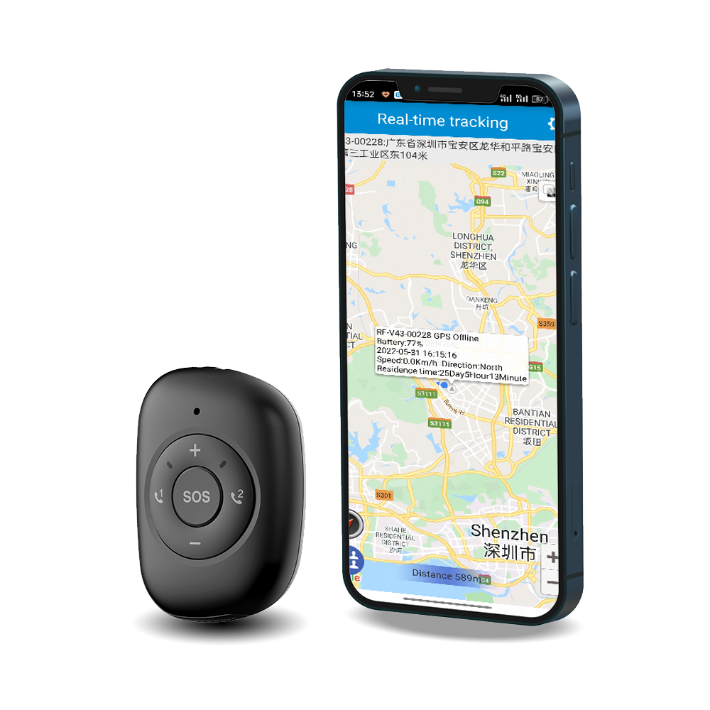 Volume Adjustment 4G Lte GPS Fall Personal Alarm Tracker 1000mAh two way calling Medical Alarm Emergency SOS button for elderly